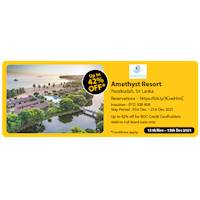 Up to 24% off for BOC Credit Cardholders valid on full board basis only at Amethyst Resort