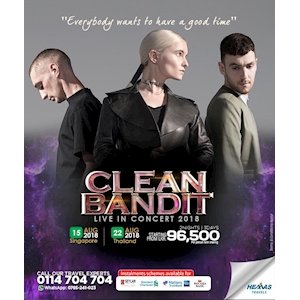 Clean Bandit Live in Concert for 2 Nights and 3 Days from Hemas Travel
