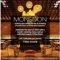 Head over to Monsoon Colombo this 31st and enjoy a mouth-watering feast along with an all you can eat bao bun station.