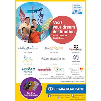 Visit your Dream Destination with COMBANK Credit cards 