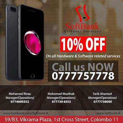 10% OFF on all Hardware and Software related services from SOFTBANK CELLULAR SERVICES