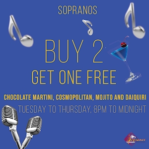 Buy 2 Get 1 Free Offer at Sopranos