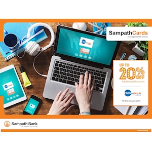 Up to 20% Off at ClicknShop.lk for Sampath Cardholders 