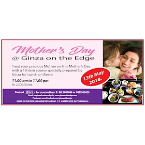 Celebrate Mother's Day at Ginza on the Edge