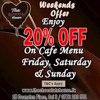 Weekend offer at The Chocolate House