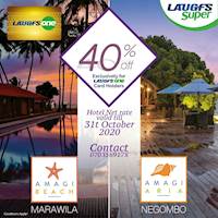 40% off on your LAUGFS ONE CARD at Amagi Hotels. 