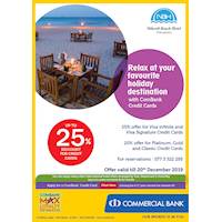 Up to 25% off at Nilaveli Beach Hotel with Commercial Bank Cards