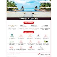 Travel And Leisure offers with DFCC Credit Cards from your favorite local hotels