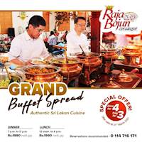  Special offer of Dine for 4 & Pay for 3 at Raja Bojun