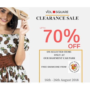 Clearance Sale for upto 70% Off at Vol Square