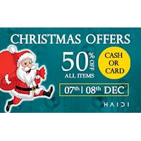 Enjoy 50% flat discount on All items at Haidi