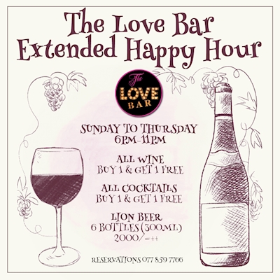 All New offers this month at The Love Bar!! Come celebrate the long weekend!
