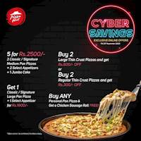 Pizza Hut CYBER SAVINGS this September for orders made online