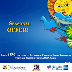 15% discount on Diamonds and Precious Stone Jewellery for NTB Amex Cardholders 