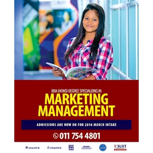 BBA (Hons) Degree Specializing in marketing Management at SLIIT