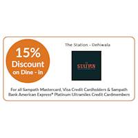 15% OFF on dine-in at The Station - Dehiwala for Sampath bank cards