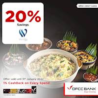  Enjoy 20% savings at Waters Edge with DFCC Credit Cards!