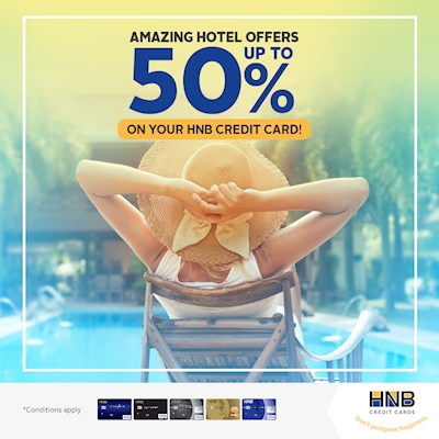 Make your vacation both memorable and convenient with HNB Credit Card Offers !! 