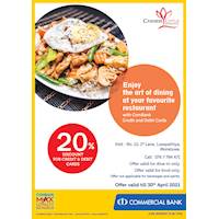 Enjoy 20% Discount for ComBank Credit and Debit Cards at Chinese Lotus