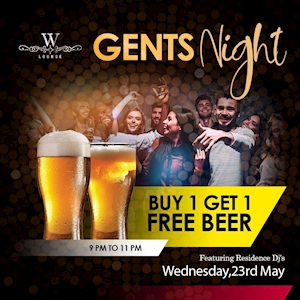 Buy 1 Get 1 Free Beer from W Lounge