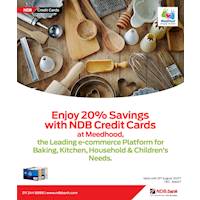 Enjoy 20% savings with NDB credit cards at Meedhood