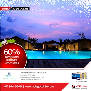 Plan your holidays at Amethyst Resort with NDB Credit Cards for this festive.