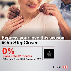 Express your love this season with your HSBC Credit cards at Colombo Jewellery Store