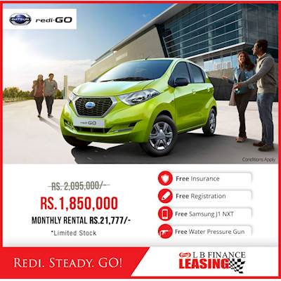 Grab all your BRAND New Datsun Redigo with Cash discounts and Offers from LB FINANCE LEASING 