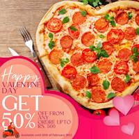 Celebrate this Valentine's Season with your loved one with 50% OFF from any order Up to Rs. 500 !