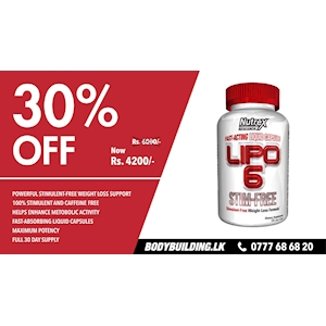 30% Off on Lipo 6 Stim-Free at Bodybuilding.lk