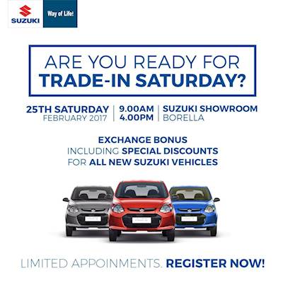 Special Discounts for all new Suzuki vehicles 