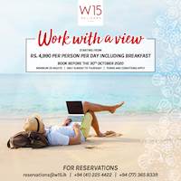 Work with a view! Rs 4,990 per person per day including breakfast.