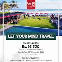 Double on Full Board Basis, Starting from Rs. 16,500 at W15 Weligama