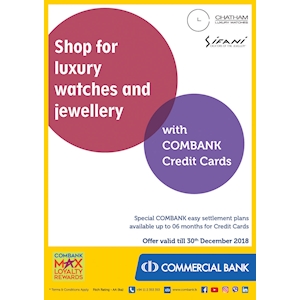 Special Combank Settlement Plans at Chatham Luxury Watches