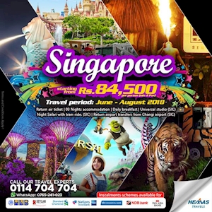 Singapore for 3 Nights and 4 Days from Hemas Travels 