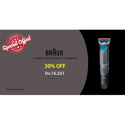 Get Exclusive Special 30% OFF on BRAUN CRUZER 6 BODY SHAVER from ATOM 
