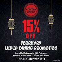 15 % Off on Lunch Dining at Oak Ray Flower Drum - Colombo!