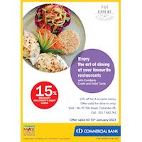 Enjoy 15% Discount for ComBank Credit and Debit Cards at Cafe 97