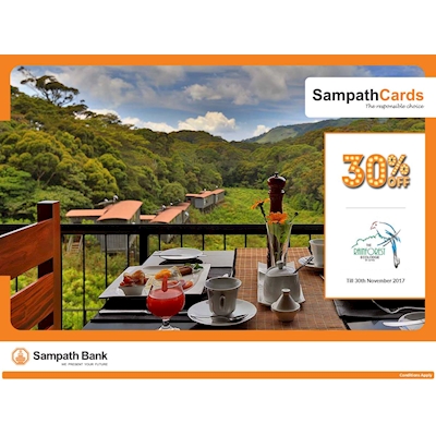 Enjoy your staying at The Rainforest Ecolodge with your Sampath Bank Cards 
