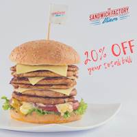 Enjoy this great deal on this long weekend break for dine-in, takeaway & delivery at The Sandwich Factory