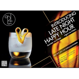 Late Night Happy Hour from On 14 Rooftop Bar & Lounge