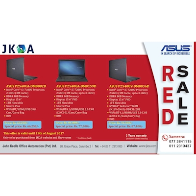 Exclusive RED SALE from JOHN KEELLS on Laptops