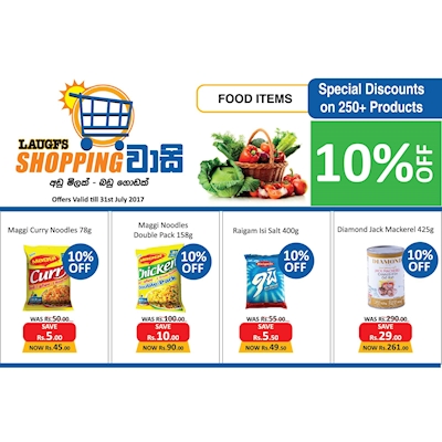 Enjoy 10% OFF on selected Food Items from LAUGFS SUPERMARKET 