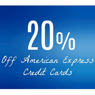 Enjoy 20% off on AMERICAN EXPRESS CREDIT cards at STEEL BLUE 