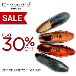 Flat 30% Off Sale on Crocodile Shoes 