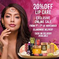 Enjoy 20% off on Lip Care Exclusive Online Sale at Spa Ceylon Luxury Ayurveda