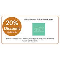 Get 20% OFF on dine-in at Forty Seven Spice Restaurant for Sampath Bank Cards