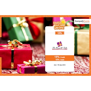 Up to 15% Off on Sampath Cards at The House Of Gifts
