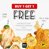 Buy 1 get one free offer at Manhattan Fish Market
