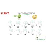 Surya 5W + 7W LED (Pack of 10 Bulbs) Value Pack